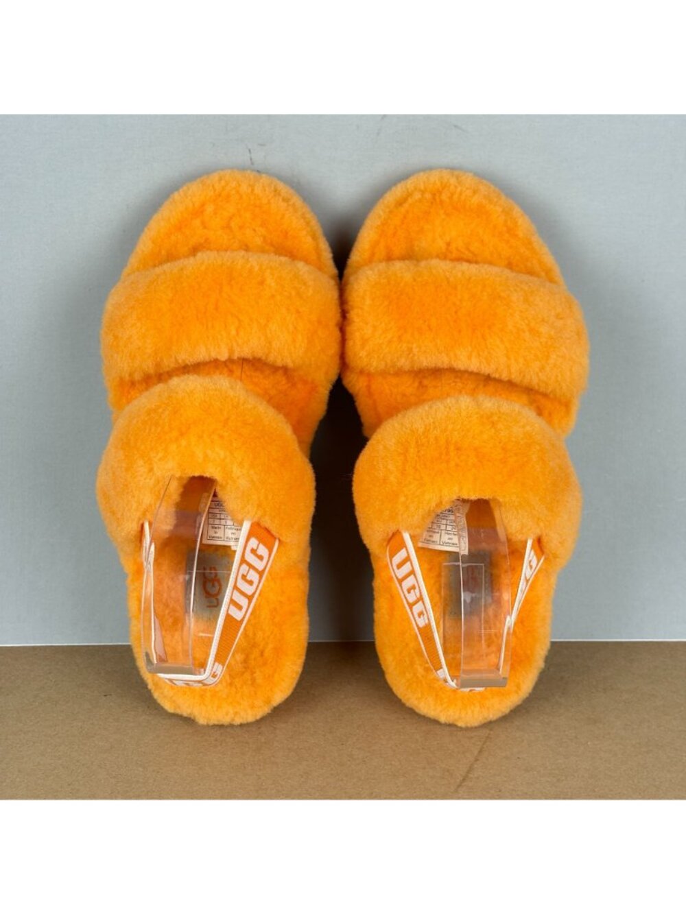 UGG Oh Yeah Slingback Slippers Womens 7 Orange Sheepskin Casual Comfort - Picture 5 of 9